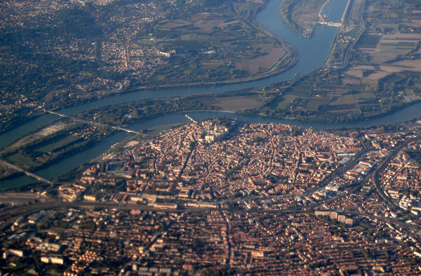 Arial view of Avignon